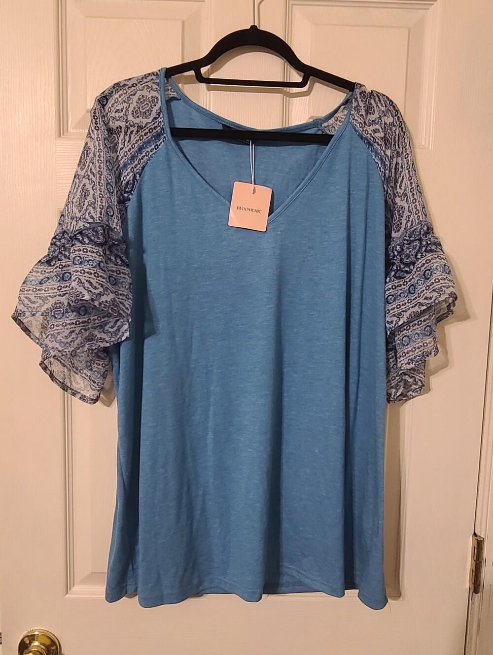 Bloomchic Women's Ruffle Sleeve Top